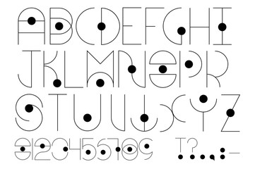 Futuristic type. English alphabet in futuristic or cosmic style.