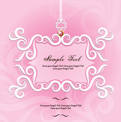 wedding card or invitations with mandala pattern