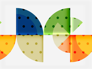 Circle elements on black background