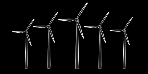 Hand-drawn renewable energy sketch