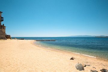Empty beach, sand and sea