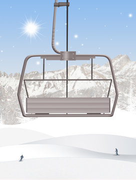 illustration of ski lift