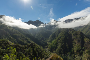 Pico do Arieiro seen from Balcoes Viewpoint, Ribeiro Firo, Madeira, Portugal