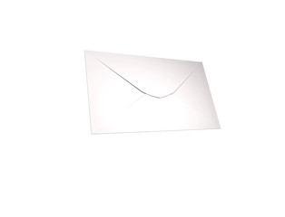 Envelope message displayed on a futuristic email interface - 3d rendering