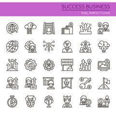 Success Business , Thin Line and Pixel Perfect Icons.