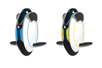 A monowheel in a vector on a white background.Electro monowheel in vector. © begun1983