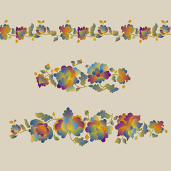 peasant style flower vector illustration. ethnic folk floral element for surface design