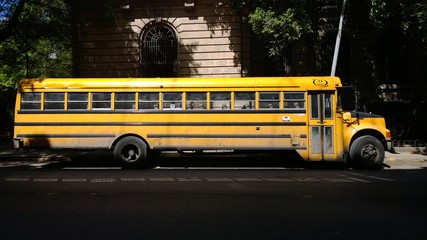 Vintage bus on the street of Havana