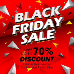 Black Friday Sale shopping Offer and Promotion Background on eve of Merry Christmas