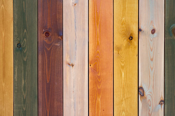 Fototapeta premium Colored wooden planks, wooden surface, colorful wall or floor, high resolution background