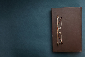 Glasses on a book