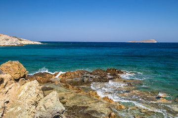 Fototapeta na wymiar Coast of a greek island
