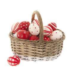 Basket easter eggs