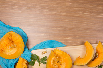 Pumpkin on the kitchen table