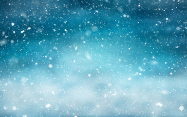 Winterlandschaft mit Schneeflocken