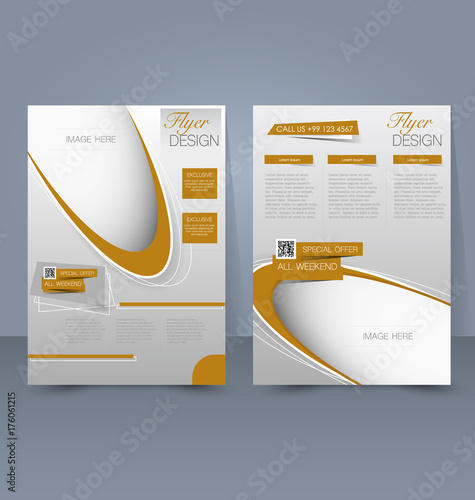 flyer template business brochure editable a4 poster for design gold color flyer