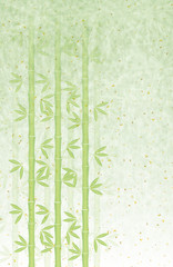 Naklejka premium 竹 年賀状 和紙 背景
