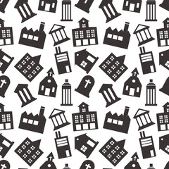 Fototapeta premium Buildings icon Seamless Pattern Vector Background, JPG JPEG,EPS Logo design yes Download Face book Social media EPS