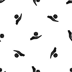 Cube 3d model pattern seamless black