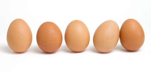 Five Chicken Eggs in a Row
