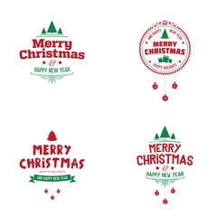 Christmas label design. Vector merry Christmas vintage decoration, frames collection - card, banner, poster design.