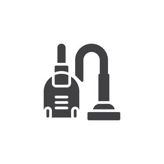 Vacuum cleaner icon vector, filled flat sign, solid pictogram isolated on white. Symbol, logo illustration.