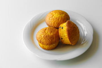 Plumcake, muffins, coffe, tea, breakfast