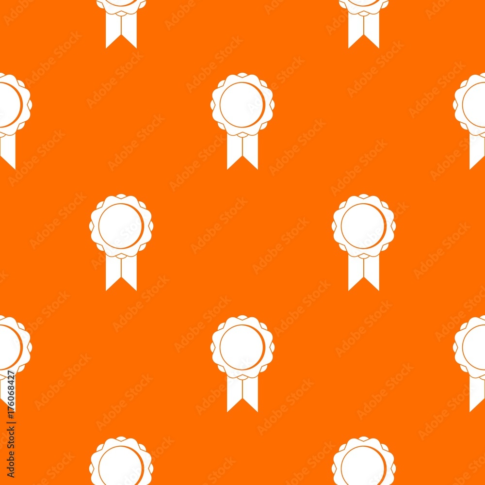 Poster rosette with ribbon pattern seamless