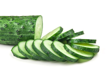 sliced cucumber