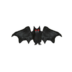 Halloween Plasticine bat sculpture 3d icon