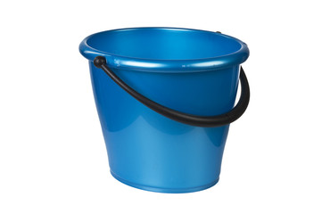 blue bucket for cleaning