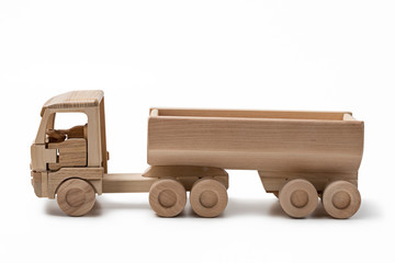 Wooden car model.