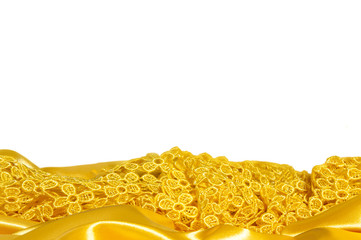 background with a yellow fabric