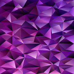 Fototapeta premium Geometric abstract chaotic triangle pattern background - mosaic vector graphic design from colored triangles in dark purple tones