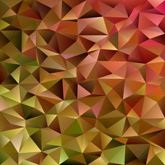 Obraz premium Geometric abstract chaotic triangle pattern background - mosaic vector graphic design from triangles in brown tones