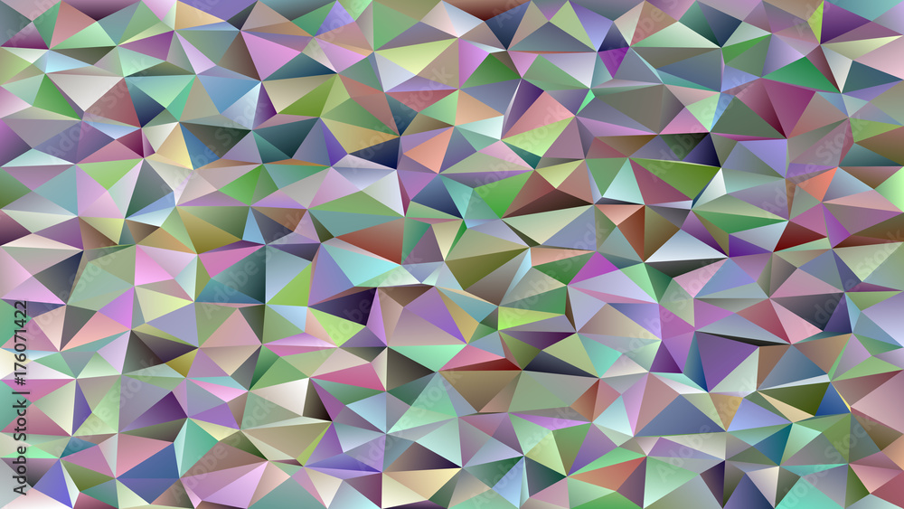 Aufkleber abstract geometrical triangle tile mosaic background - vector graphic design from triangles in color