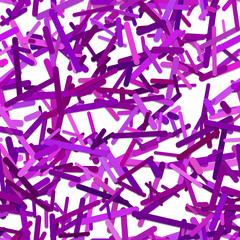 Seamless abstract chaotic rotated stripe pattern background - vector design from rounded stripes in purple tones