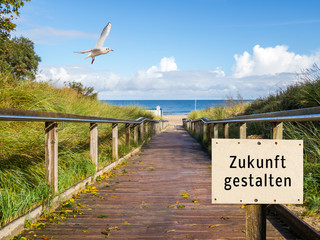 Schild Zukunft gestalten