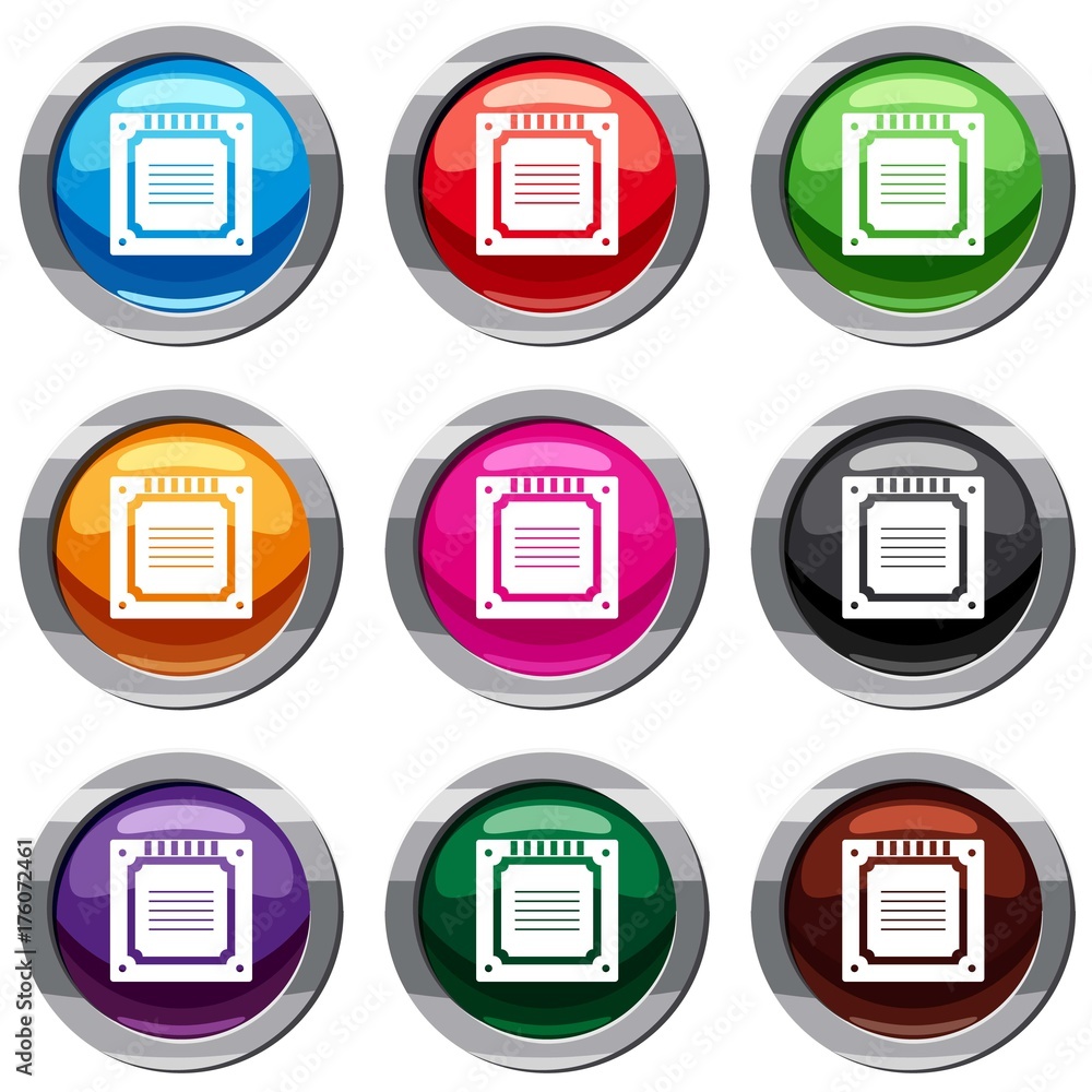 Poster modern multicore cpu set 9 collection