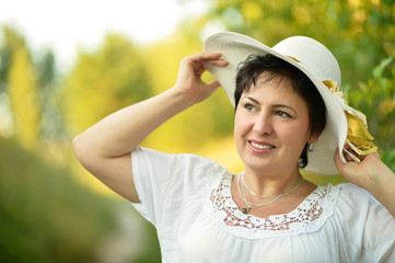 beautiful woman in hat