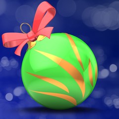 3d green Christmas ball