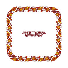 Chinese traditional floral pattern frame  for text.