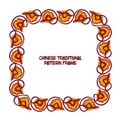Chinese traditional floral pattern frame  for text.