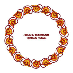 Chinese traditional floral pattern frame  for text.