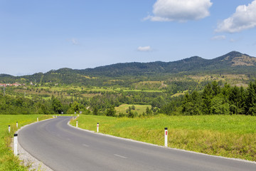 Mountain road in Slovenia