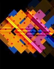 Color arrows on black background