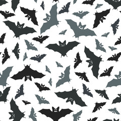 Fototapeta na wymiar Bat seamless pattern. Seamless background with bats. Vector illustration.