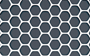 Geometric hexagonal abstract background. 3D illustration