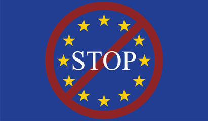 Stop entry / Exit European Union concept