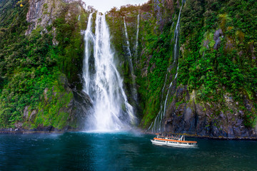 Stirling Falls at Milford Sound, New Zealand